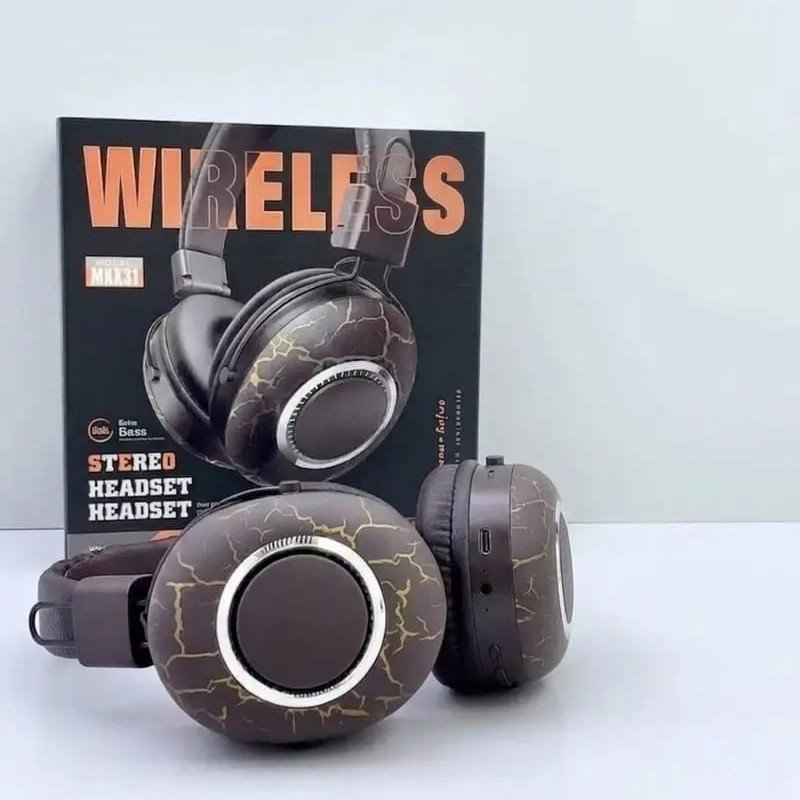 MKA21 Wireless Bluetooth Headphones - Over Ear Stereo Headset with Deep Bass & Marble Design